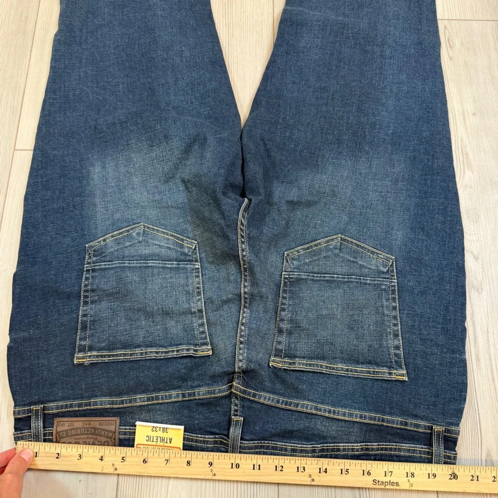 Devil-Dog Dungarees Mens Athletic Fit Tapered Leg Jeans Blue 38x32 NWT DD5001